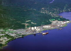 Aerial view of the Ineos site in Bamble, Norway